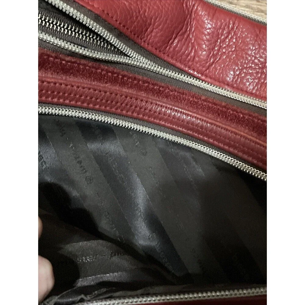 Master-piece MSPC Red Leather Sling Bag Waist Pack Made in Japan
